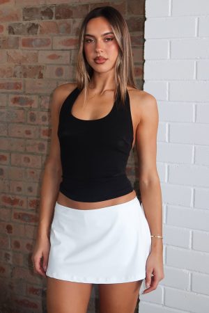 Hard To Please Mini Skort White