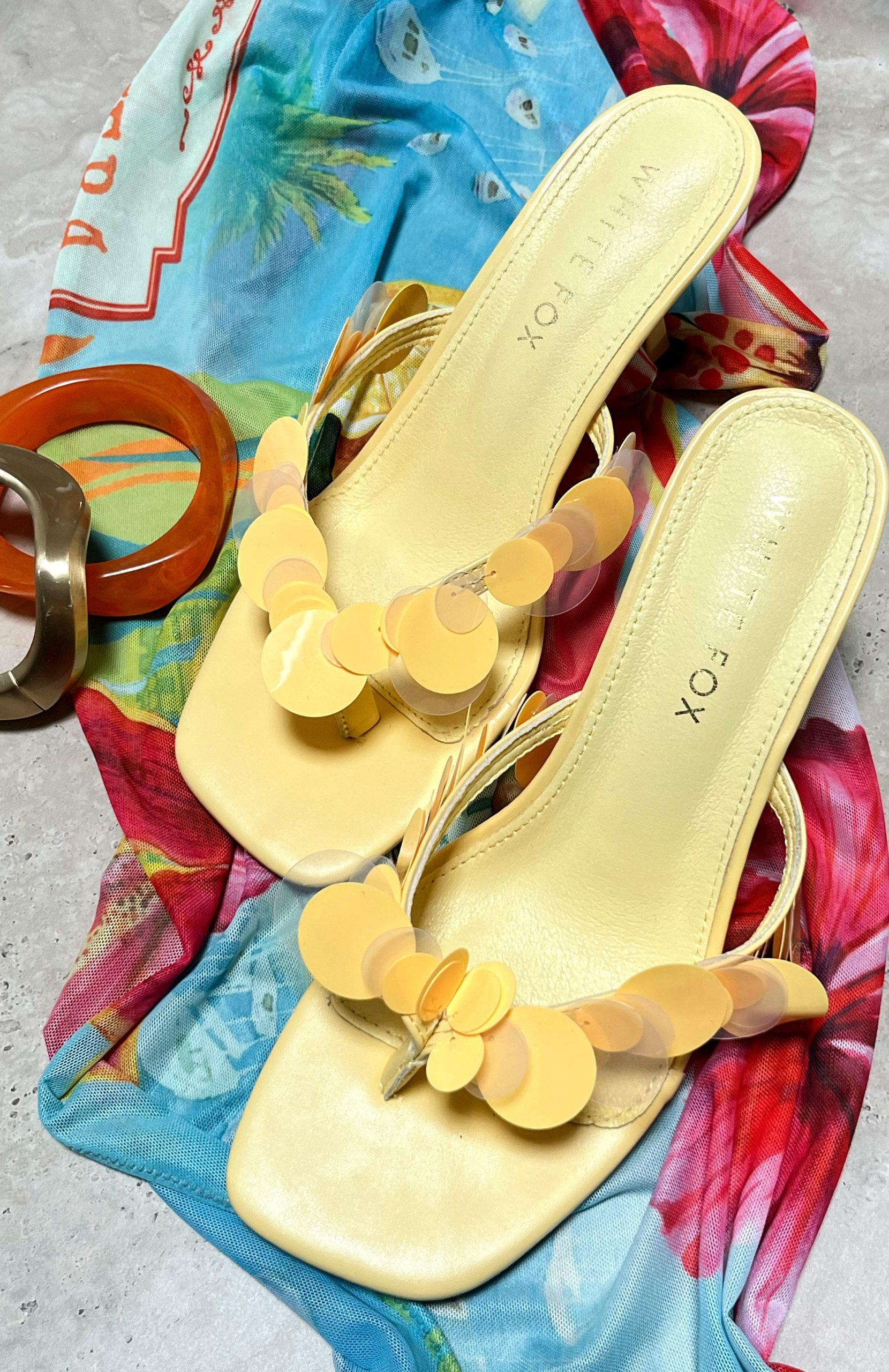 Imogen Sequin Mules Lemon - Image 4