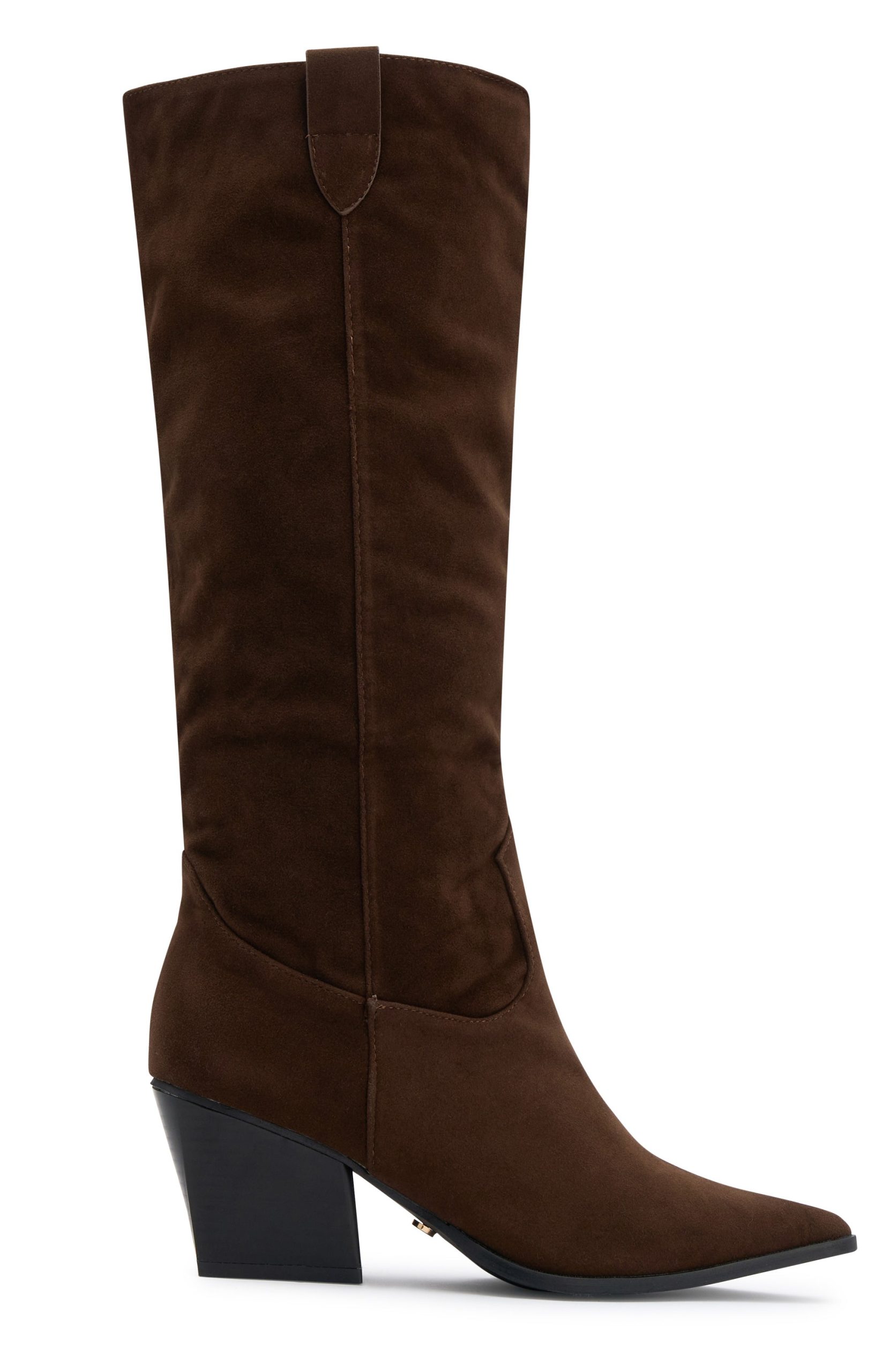 In My Moment Knee High Boots Chocolate Faux Suede - Image 2