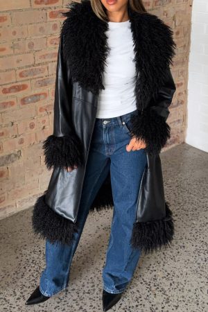 In My Space PU Jacket Black