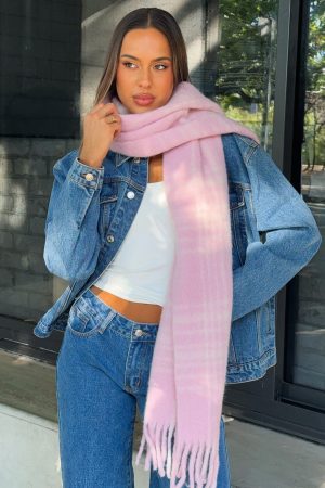 Joss Scarf Pink Plaid