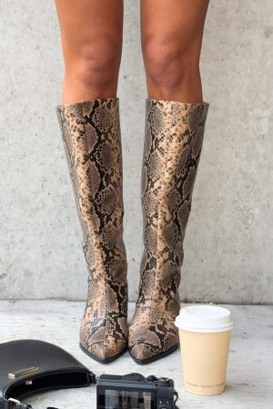 Juliette Knee High Boots Snake