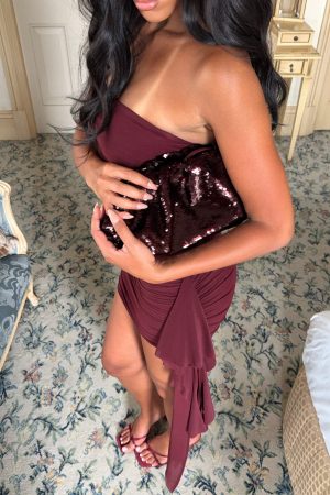 June Clutch Bag Burgundy