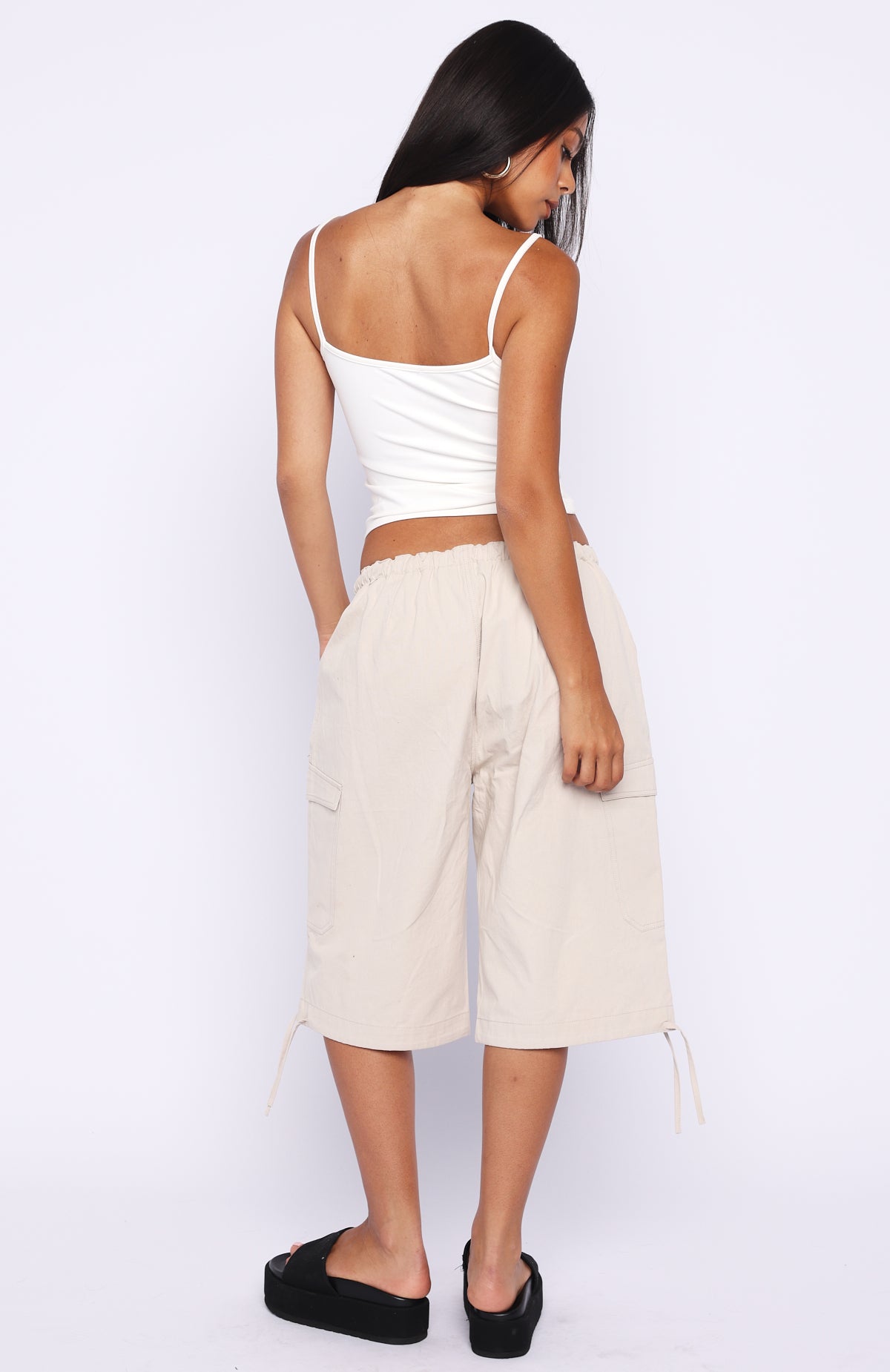 Just My Type Cargo Shorts Stone - Image 4