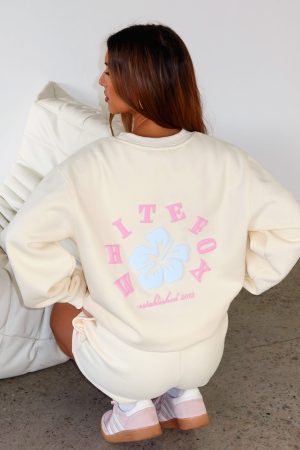 Keep Blooming Oversized Sweater Lemon