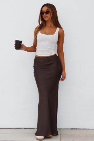 Keep Coming Back Maxi Skirt Charcoal