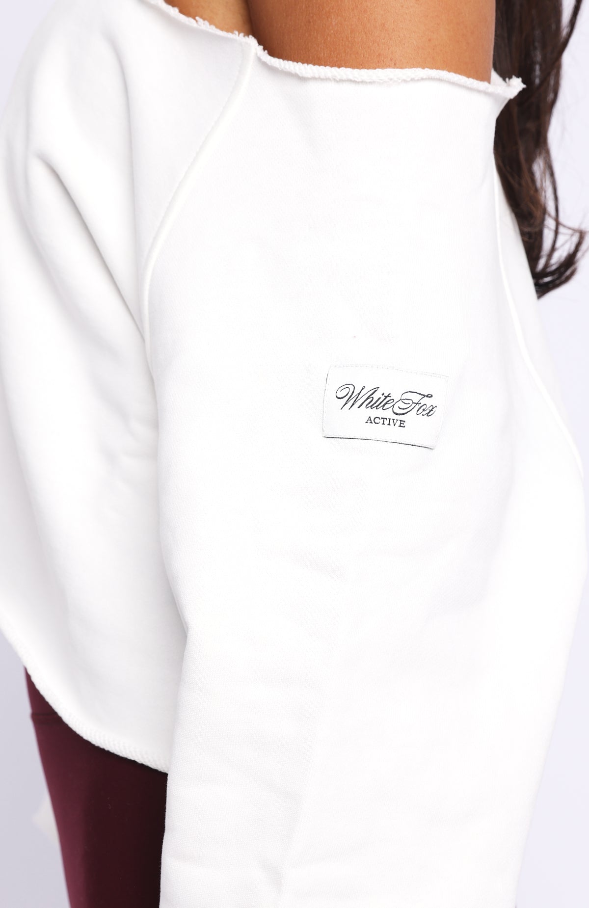 Keep It Rolling Cropped Off Shoulder Sweater Off White - Image 7