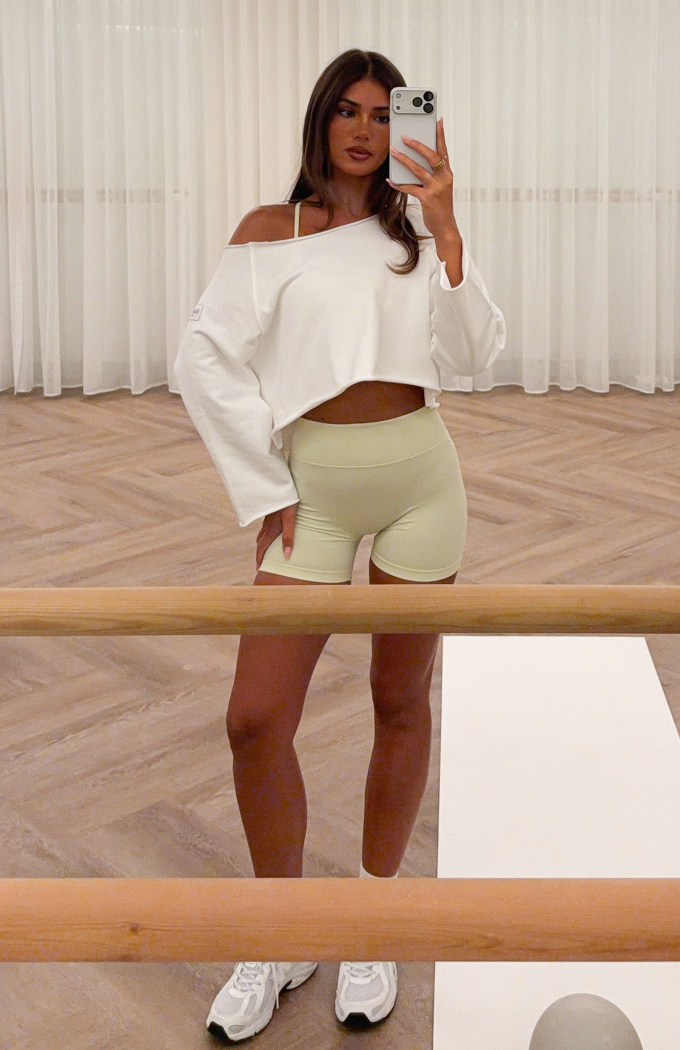 Keep It Rolling Cropped Off Shoulder Sweater Off White - Image 8