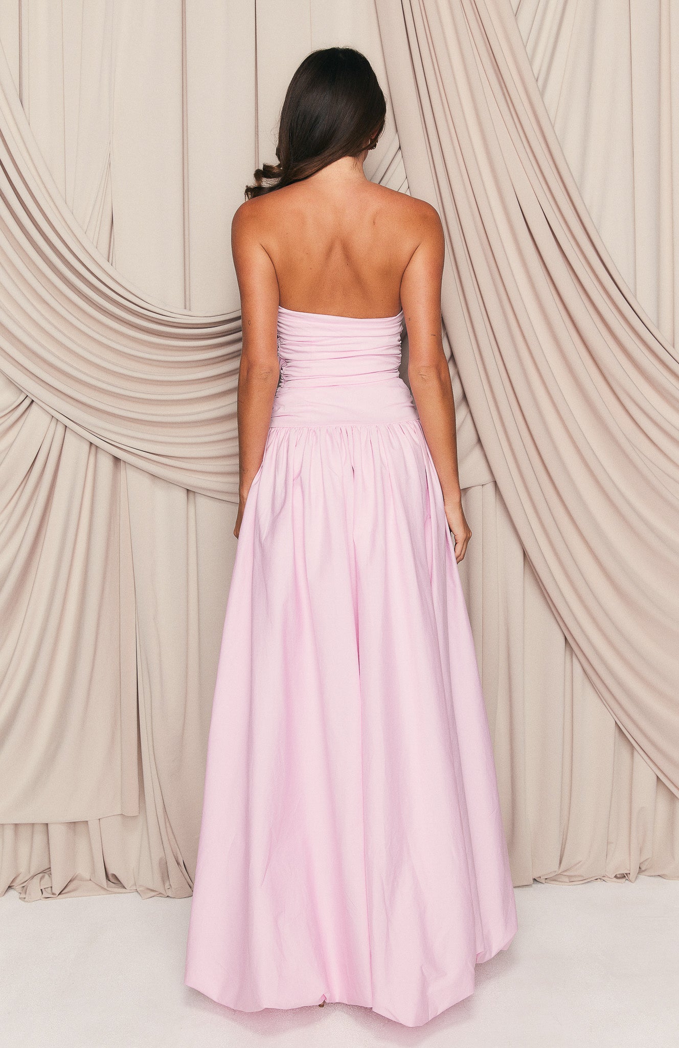 Keep My Promise Strapless Maxi Dress Pink - Image 3