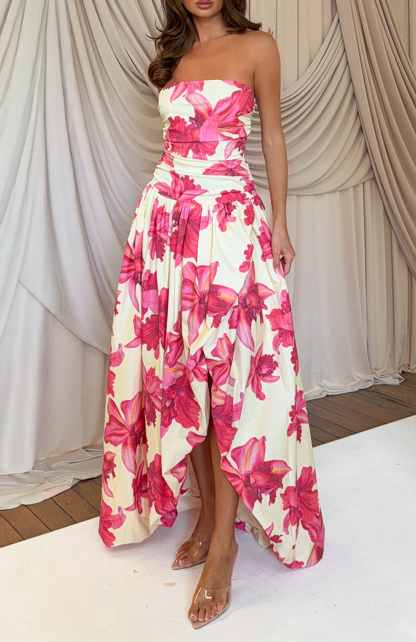Keep My Promise Strapless Maxi Dress Siena Bloom - Image 5