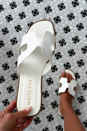 Kyra Sandals White Raffia