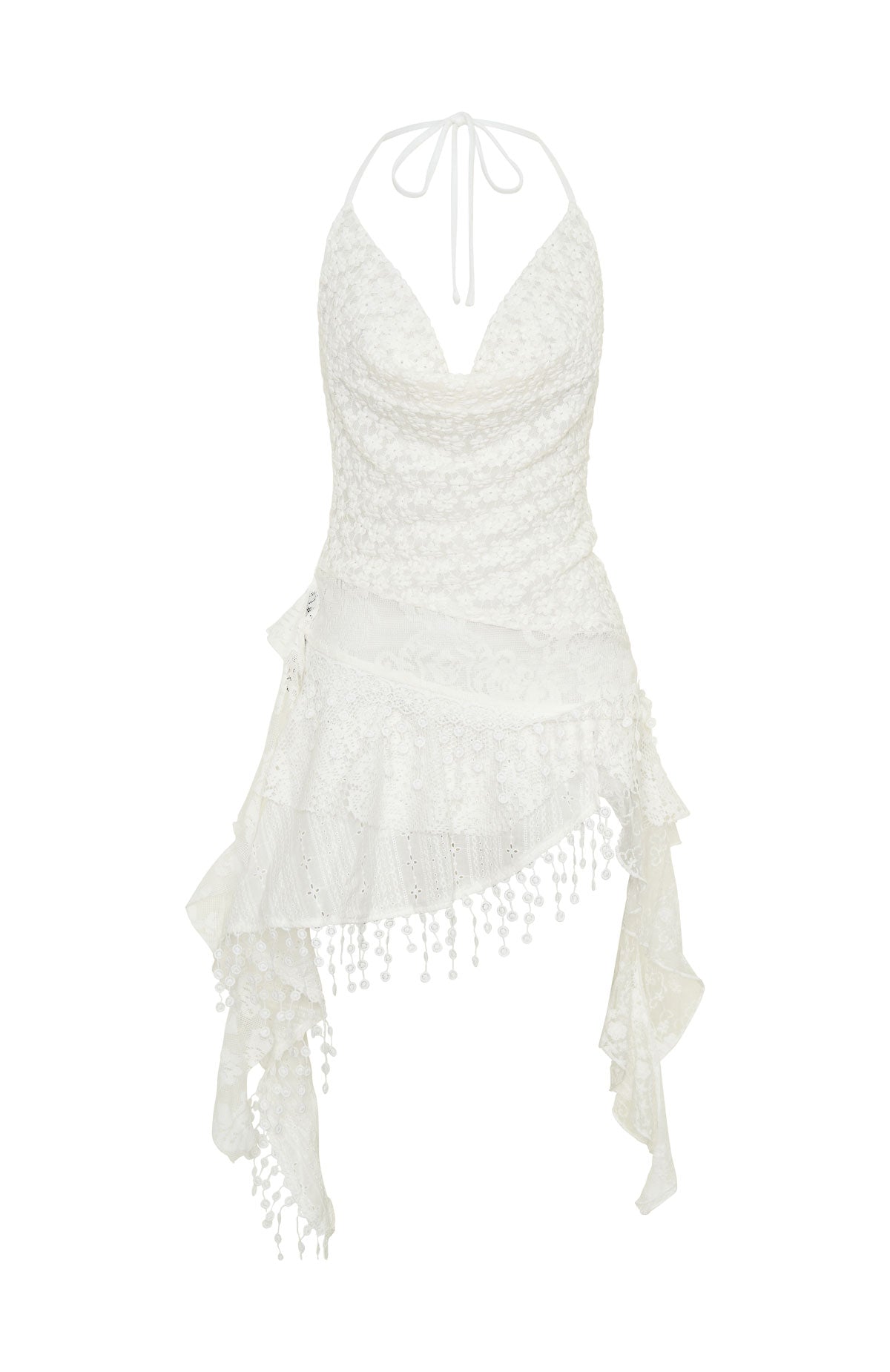 Let's Roll Mini Dress Off White - Image 9