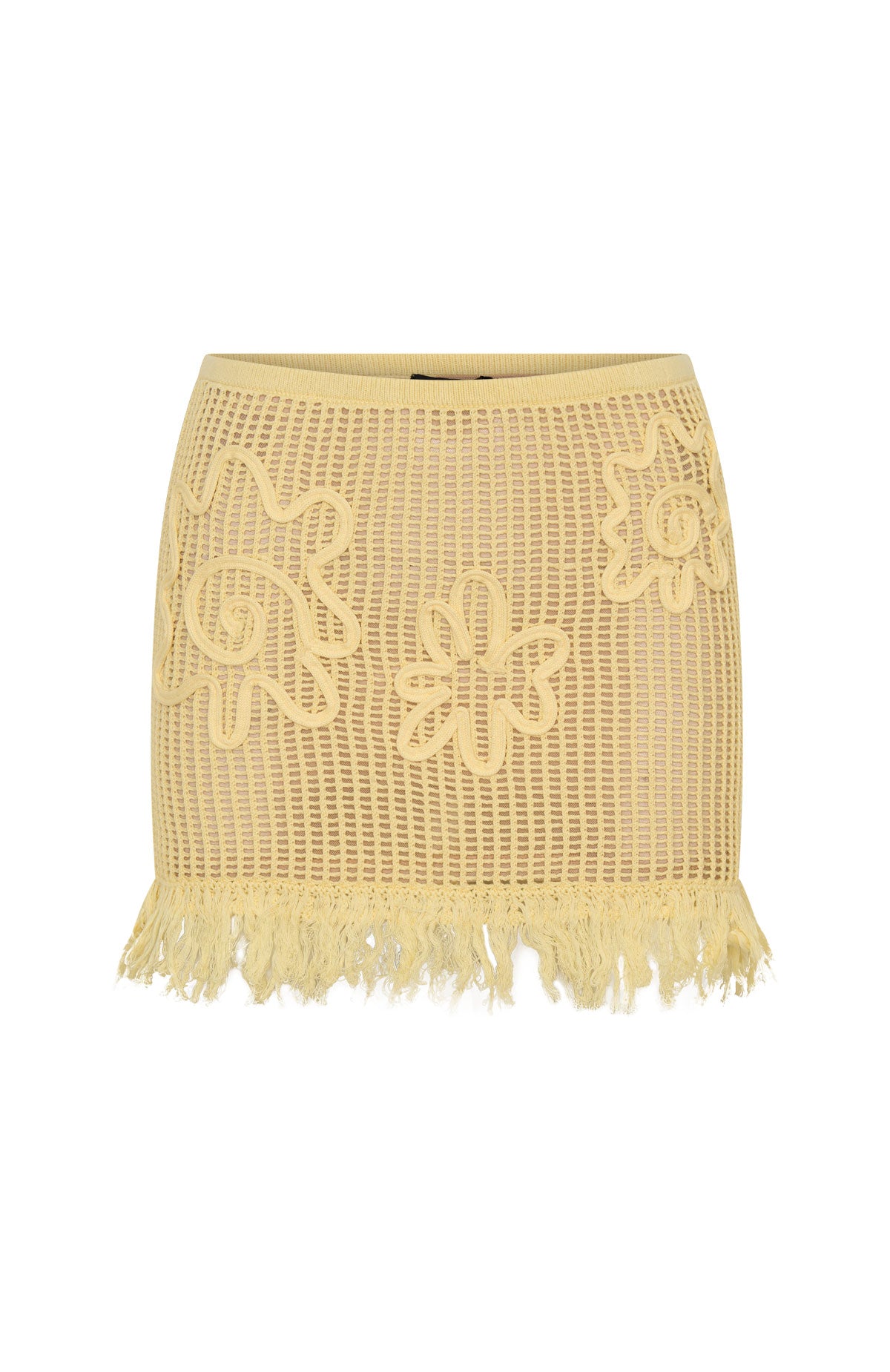 Living Loud Knit Mini Skirt Lemon - Image 8