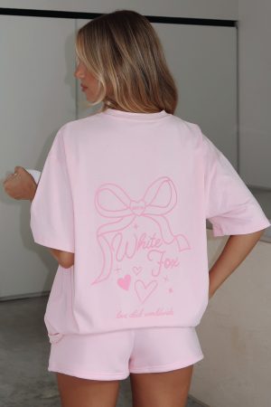 Love You Forever Oversized Tee Pink