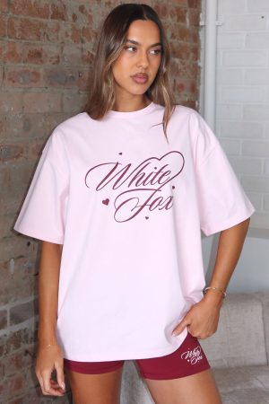 Love You Regardless Oversized Tee Pink