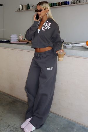 Lucky Thirteen Audrina Wide Leg Sweatpants Volcanic