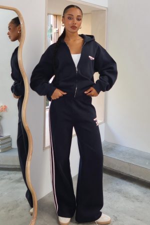 Lucky Thirteen Charise Wide Leg Sweatpants Navy