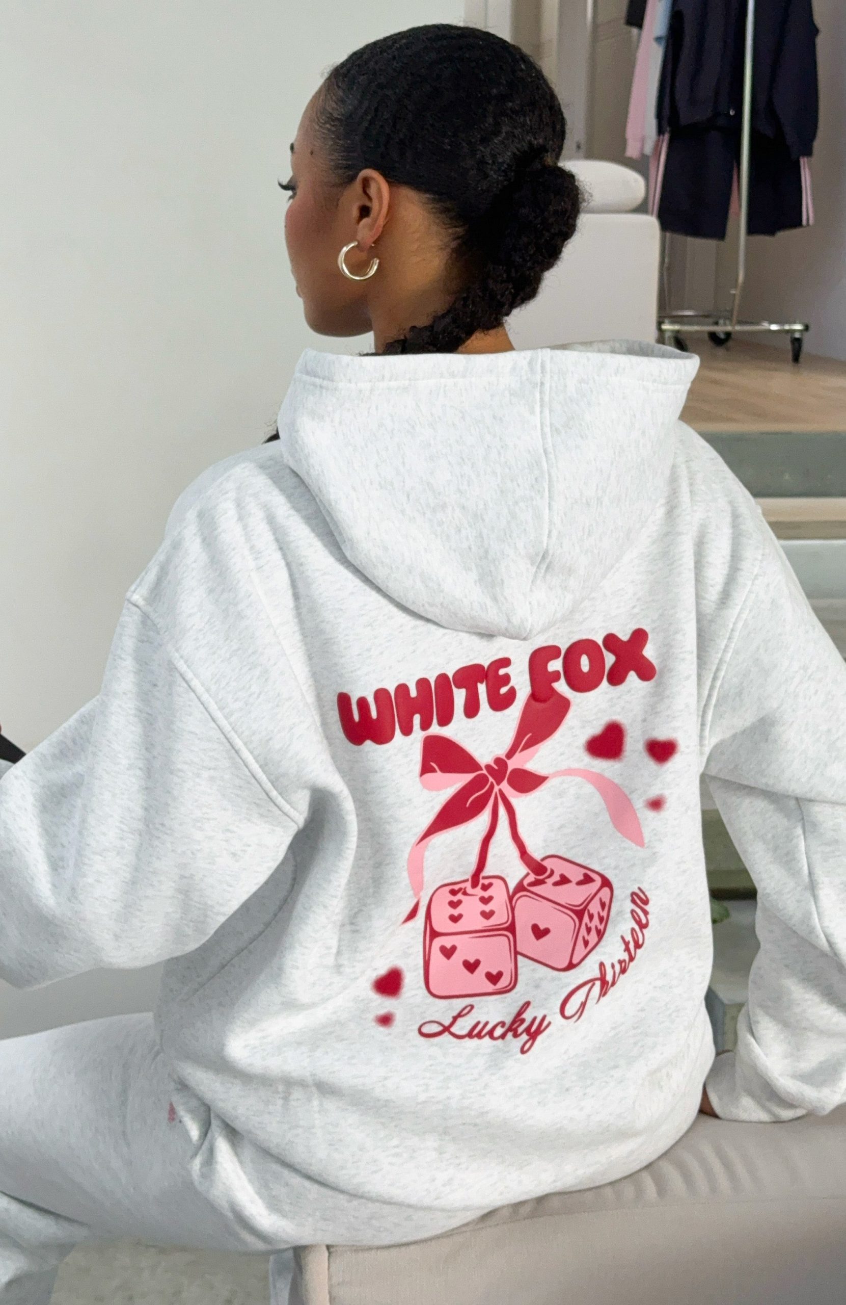 Lucky Thirteen Cheyenne Oversized Hoodie Grey Marle - Image 7