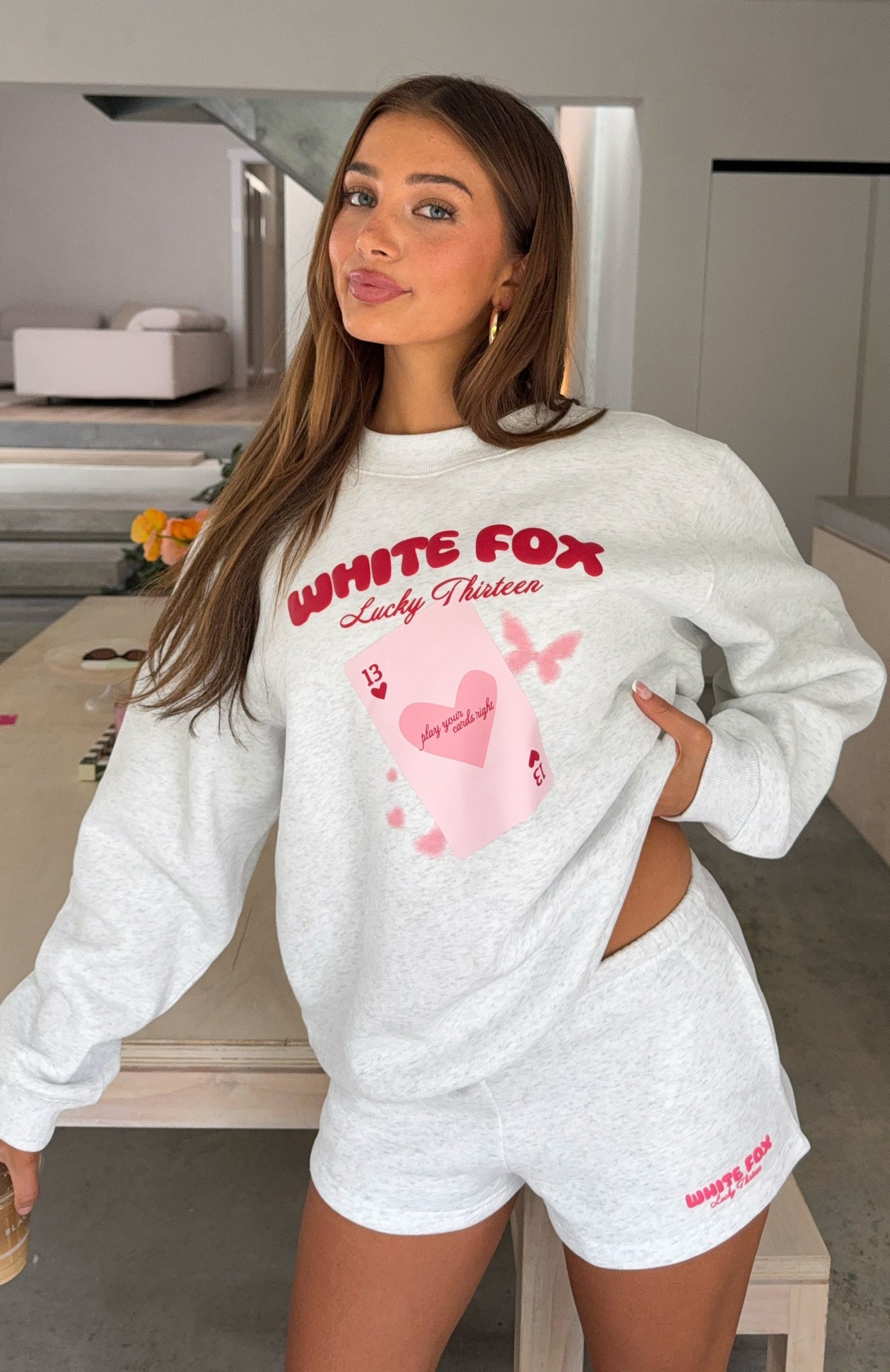 Lucky Thirteen Kalena Oversized Sweater Grey Marle - Image 6