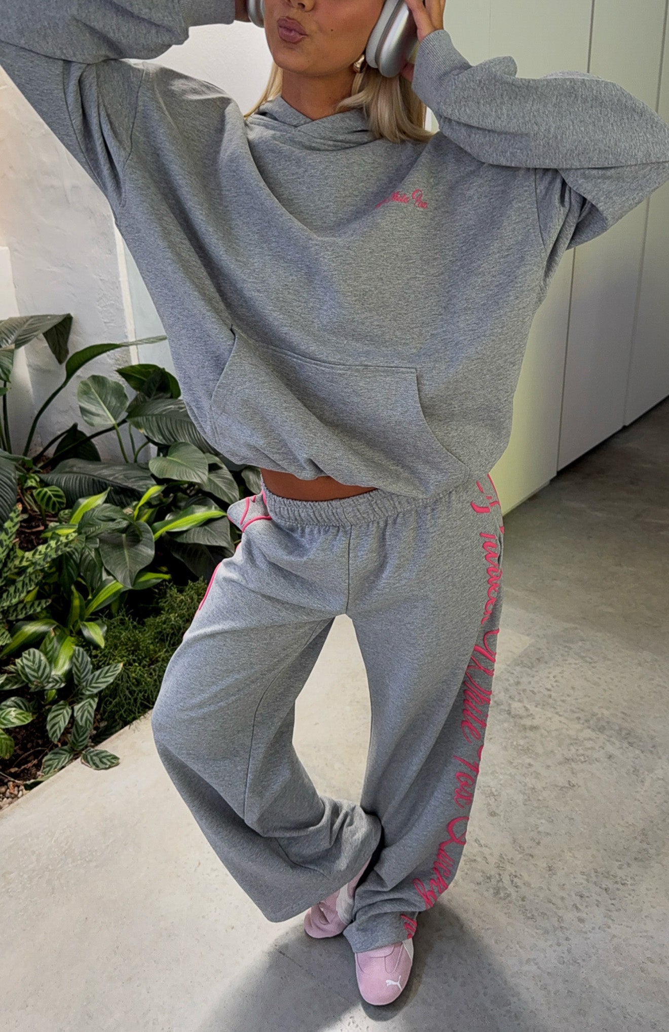 Lucky Thirteen Shaya Oversized Hoodie Dark Grey Marle - Image 8