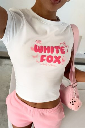 Lucky Thirteen Stephanie Baby Tee White