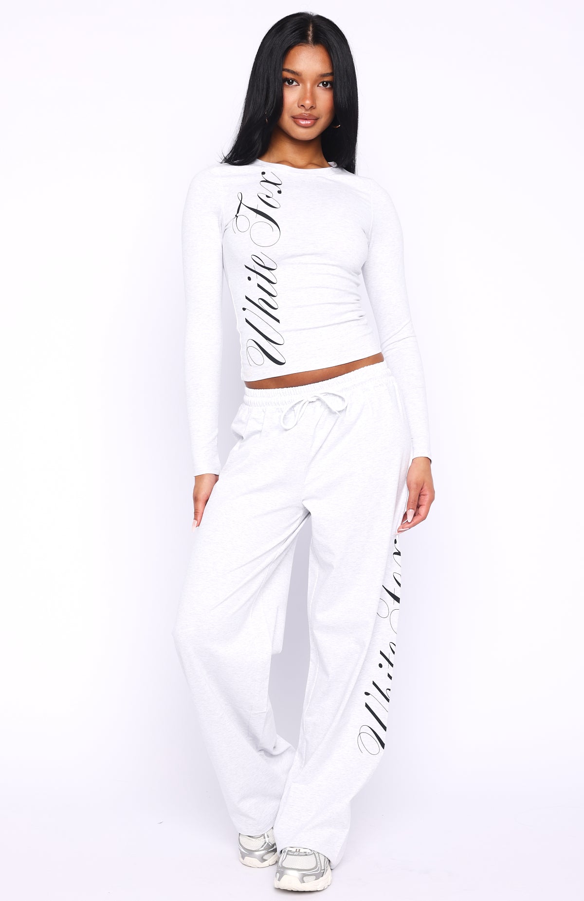 Luxurious Girl Track Pants Grey Marle - Image 2