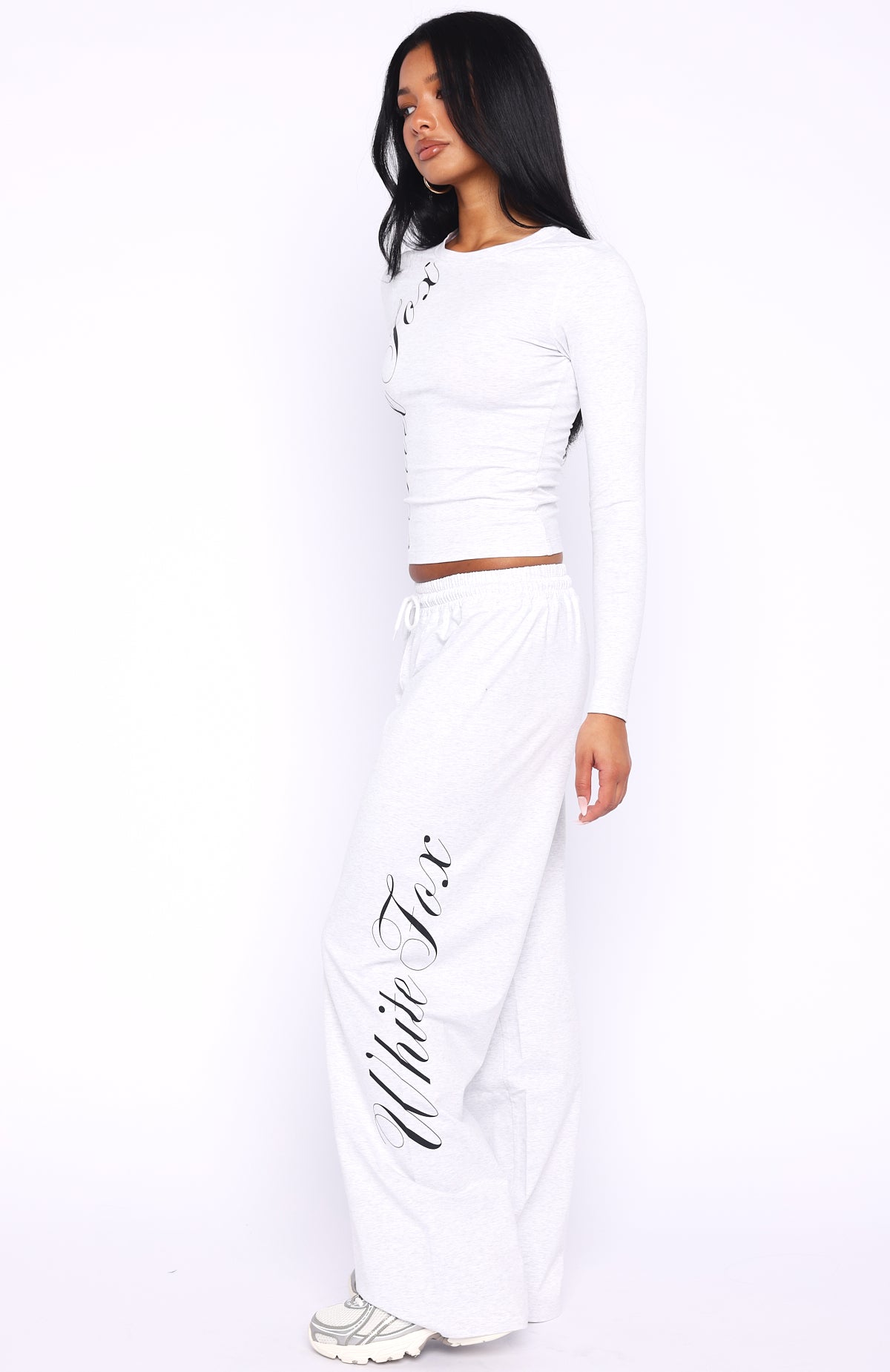 Luxurious Girl Track Pants Grey Marle - Image 3