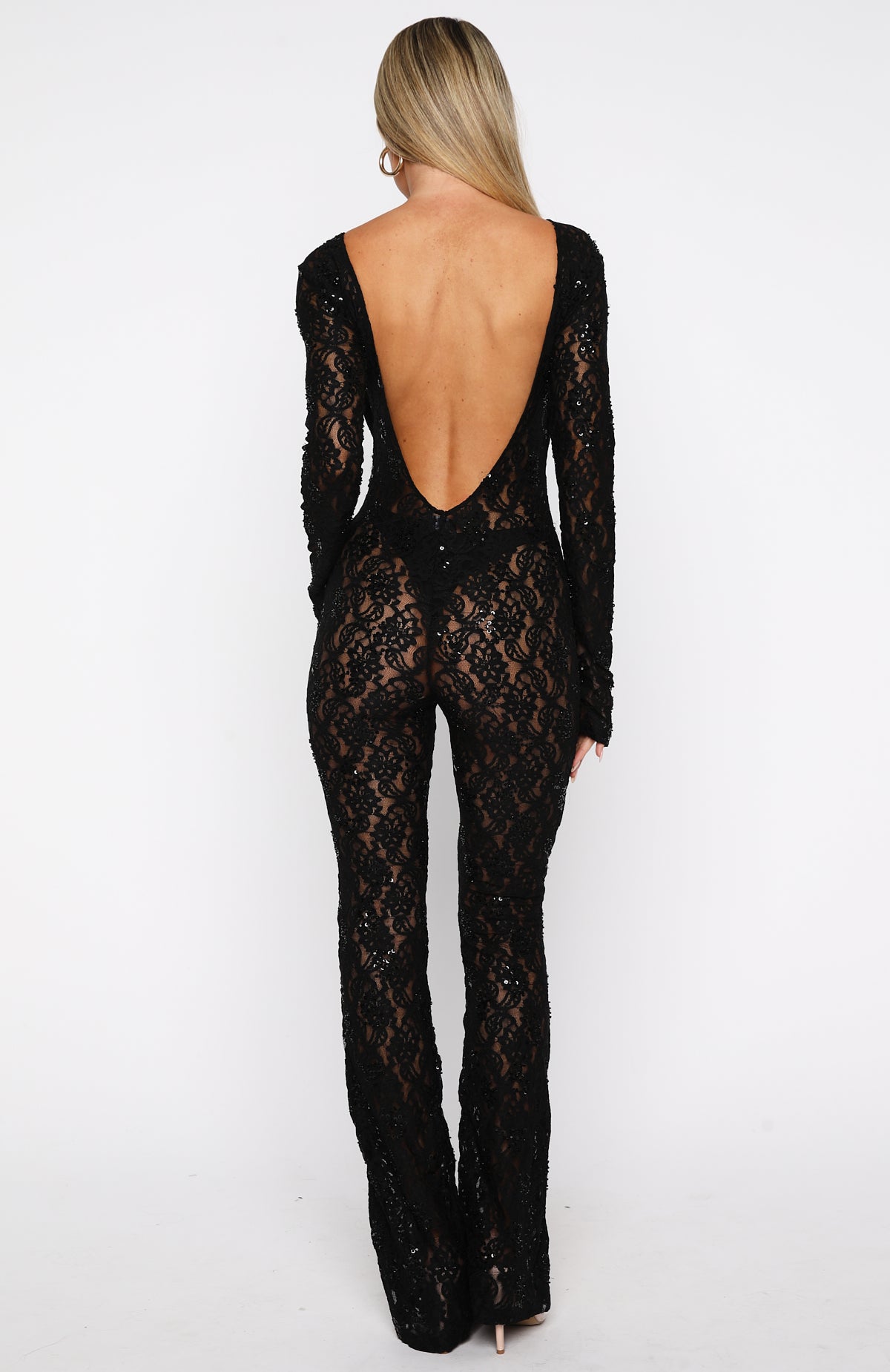 Major Attitude Lace Jumpsuit Black - Image 4