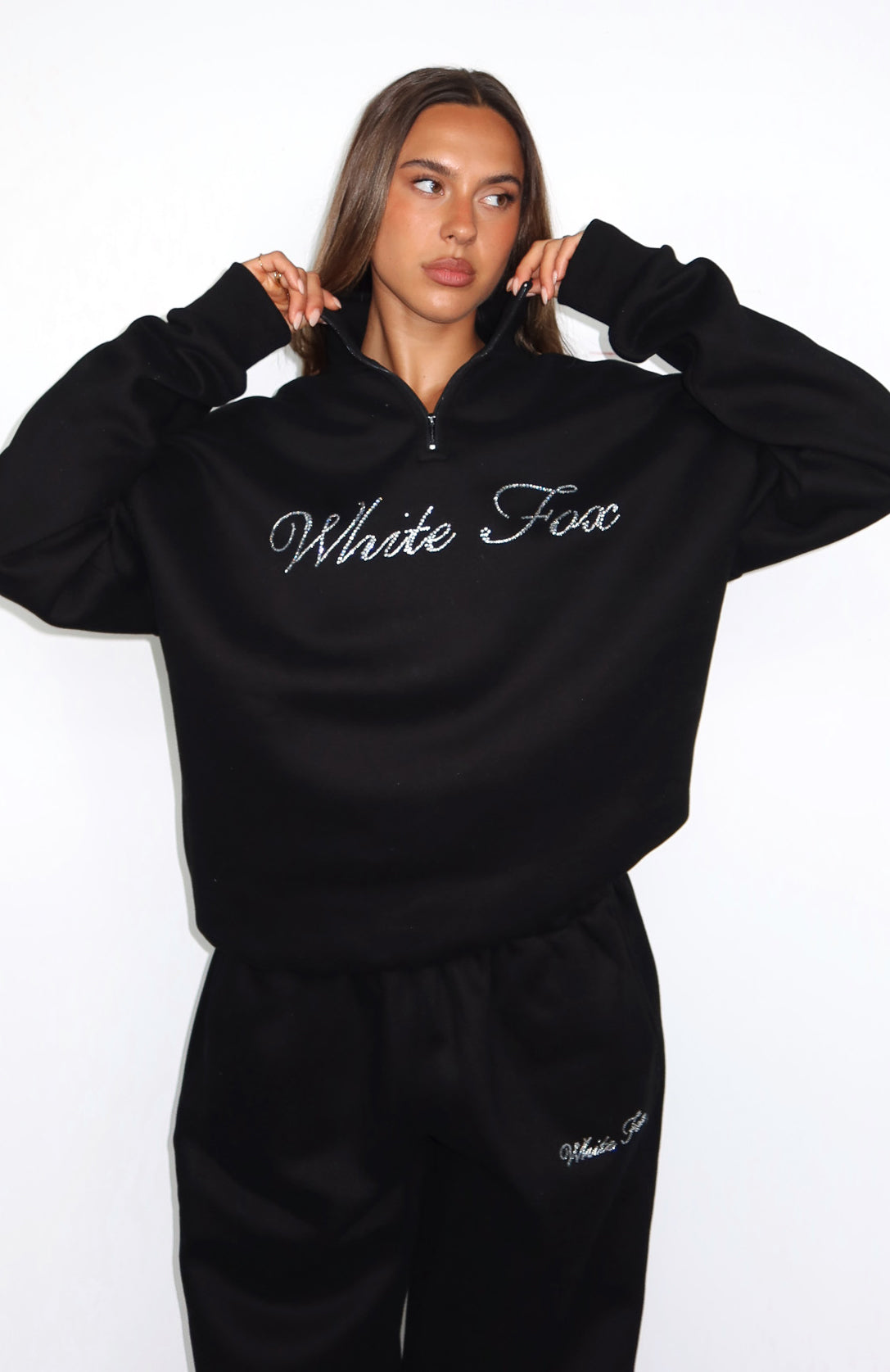 Make It Or Break It Quarter Zip Sweater Black