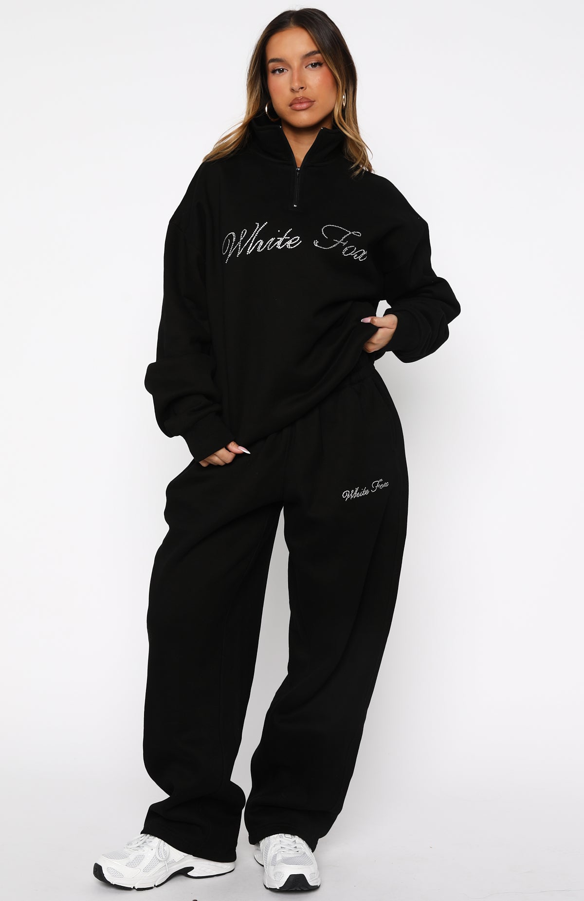 Make It Or Break It Quarter Zip Sweater Black - Image 5