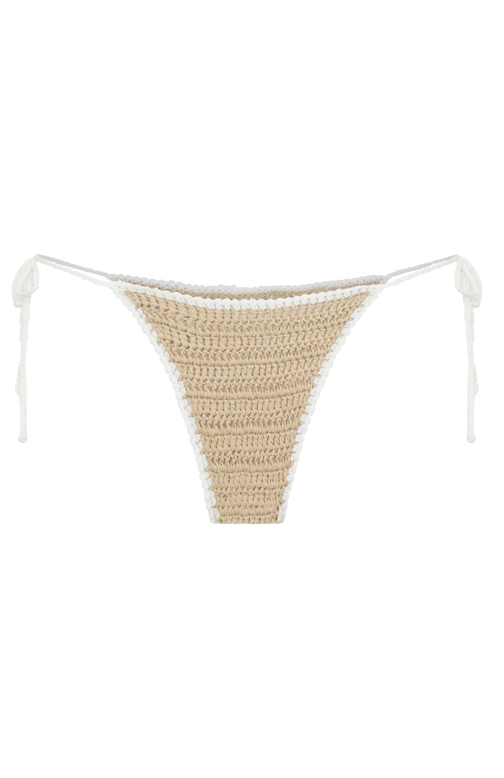 Marigold Crochet Bikini Bottoms Sand - Image 6