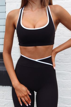 Mindset Sports Bra Black/White