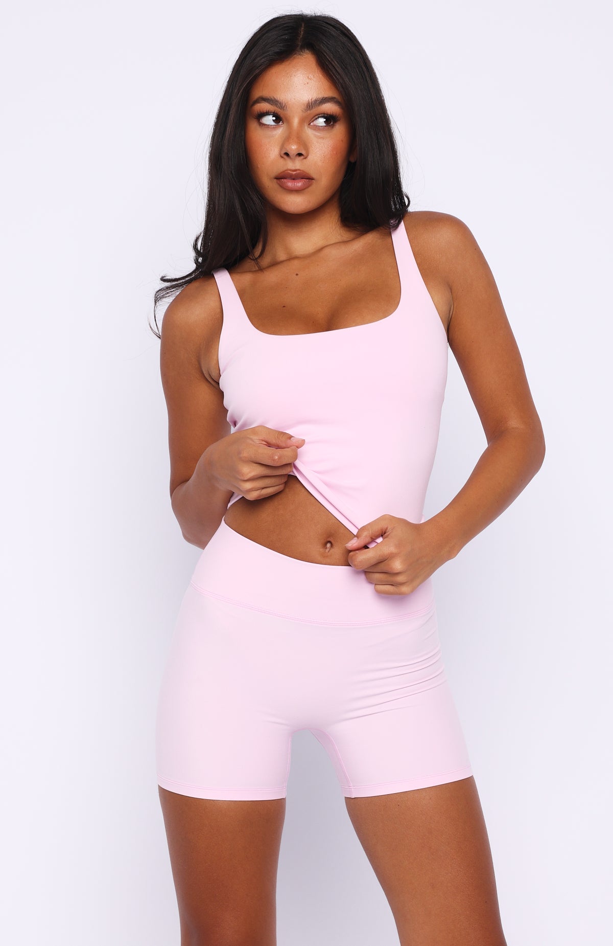 Keep Up High Waisted Shorts 4 Marshmallow - Image 3