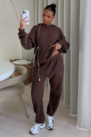 Moving Out Waffle Sweatpants Chocolate