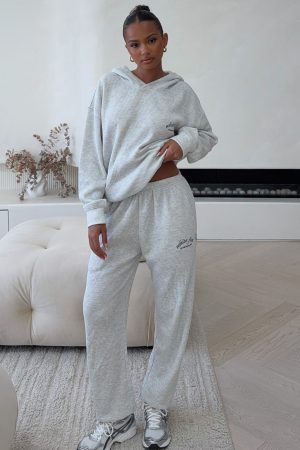 Moving Out Waffle Sweatpants Light Grey Marle