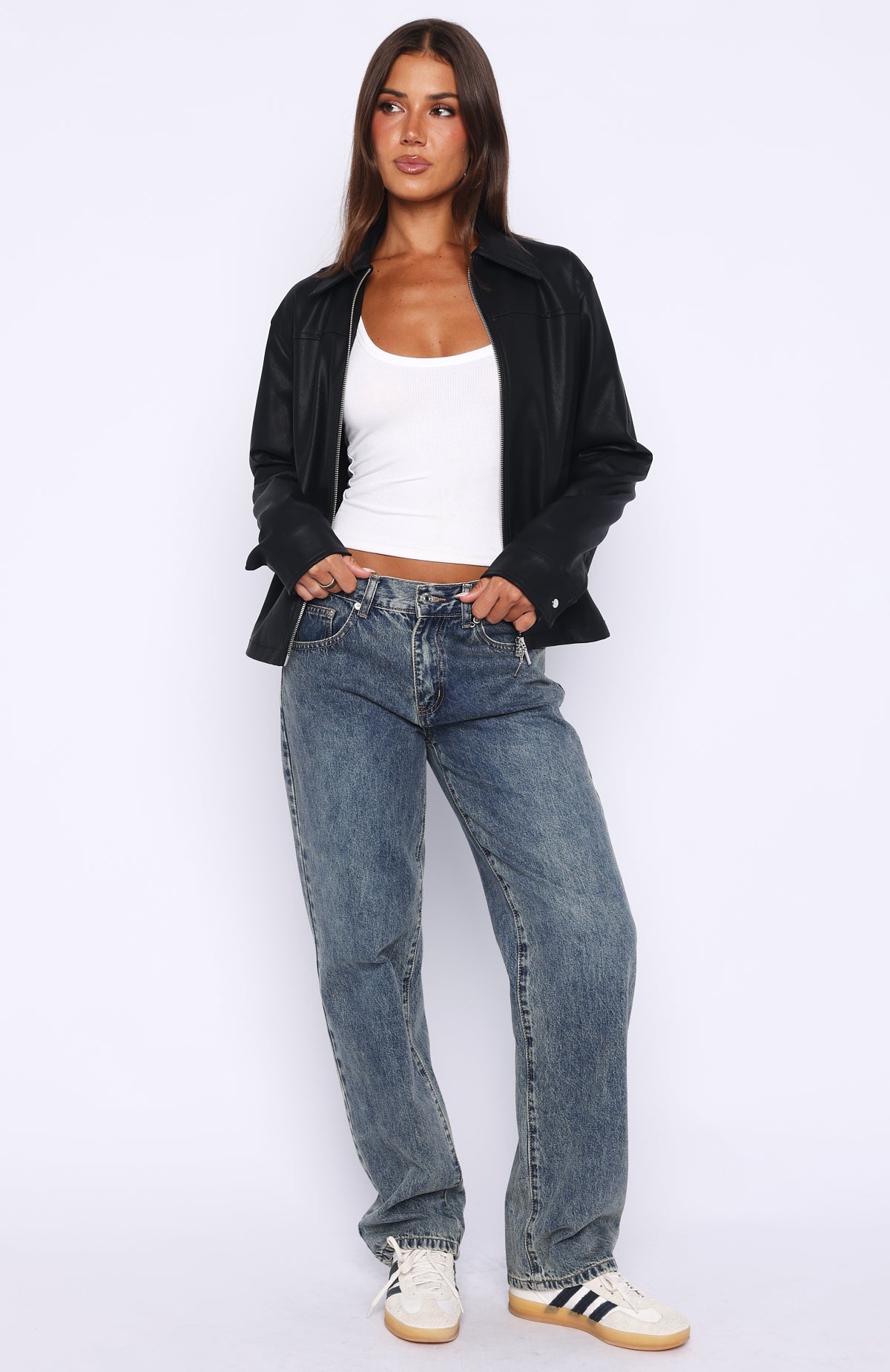 Never Possible Pu Jacket Black - Image 6