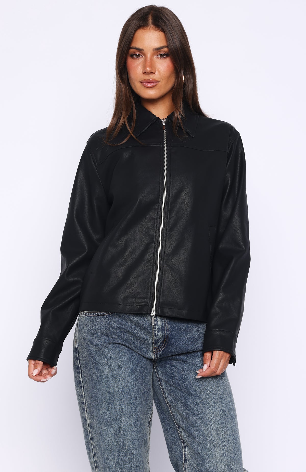 Never Possible Pu Jacket Black - Image 3