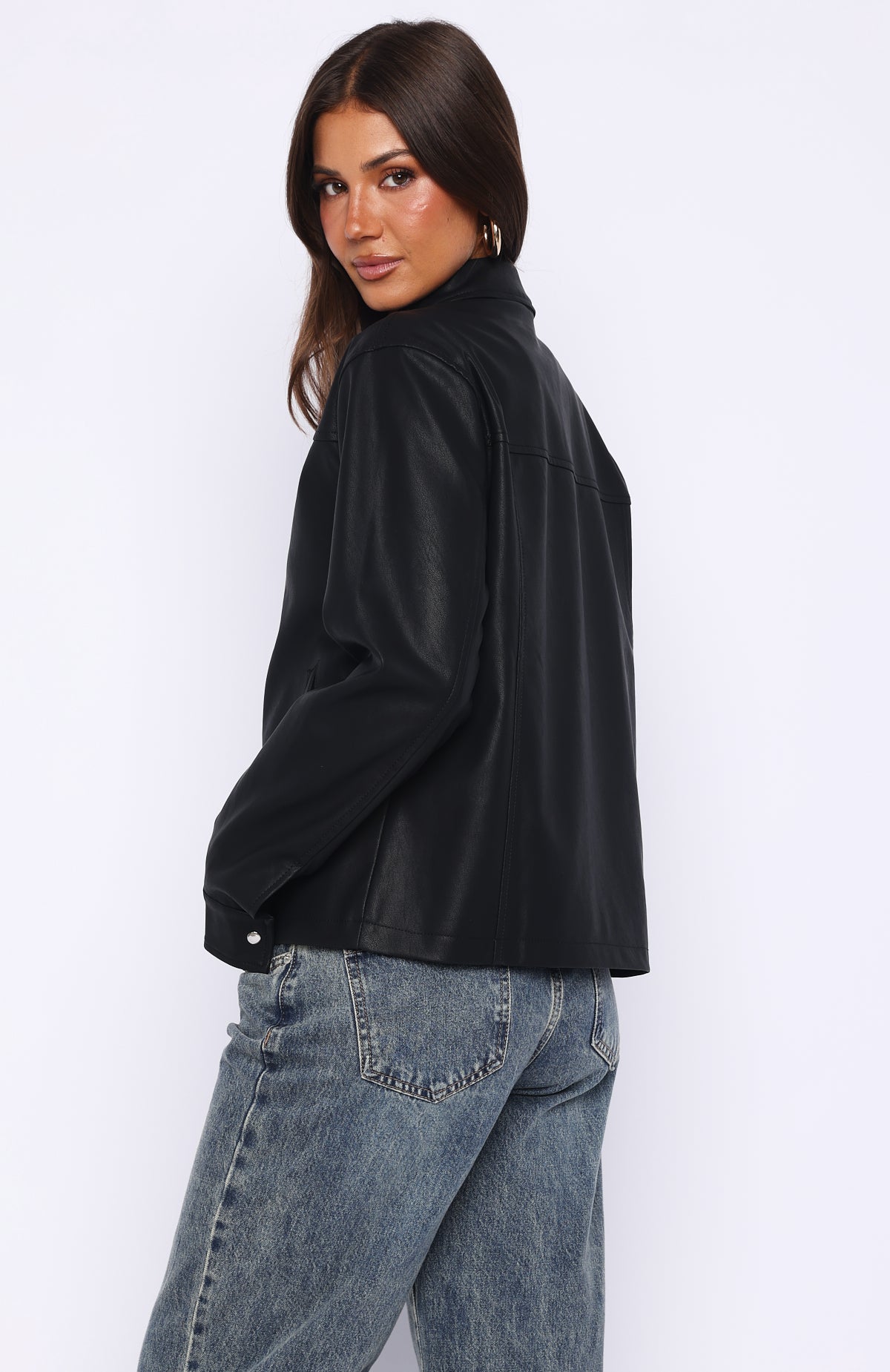 Never Possible Pu Jacket Black - Image 5