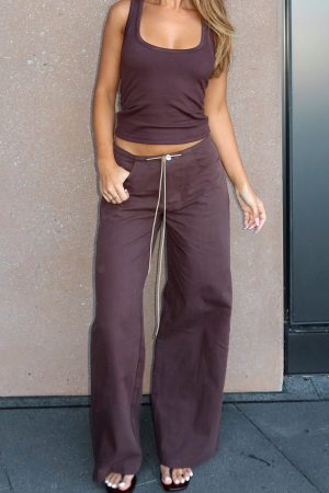 Never Really Over Pants Chocolate