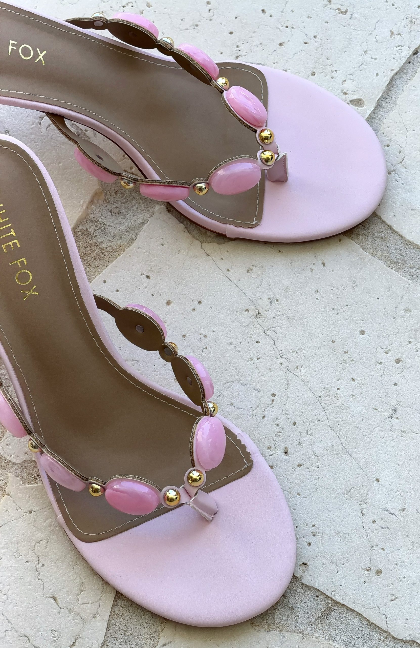 Nina Beaded Mules Baby Pink - Image 5