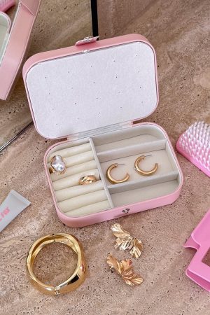 Nylah Jewellery Case Baby Pink