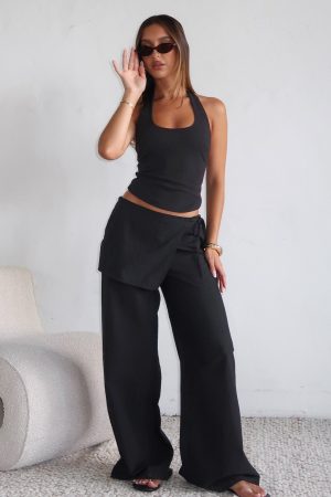 Off Beat Pants Black