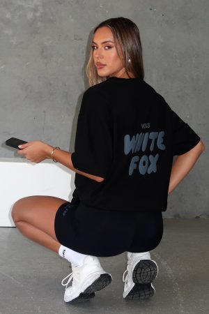 Offstage Back Graphic Oversized Tee Onyx