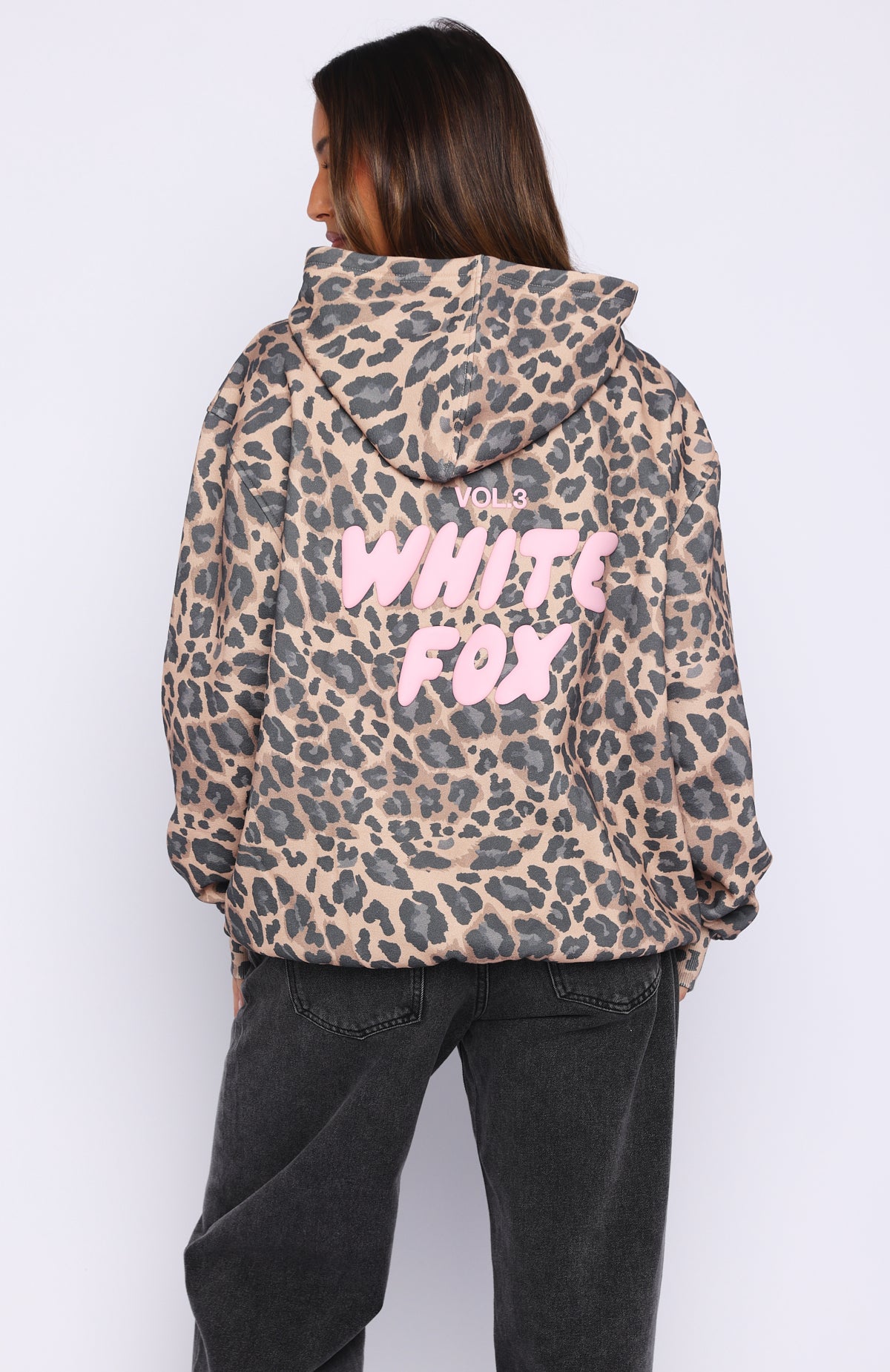 Offstage Printed Oversized Hoodie Dark Leopard - Image 4