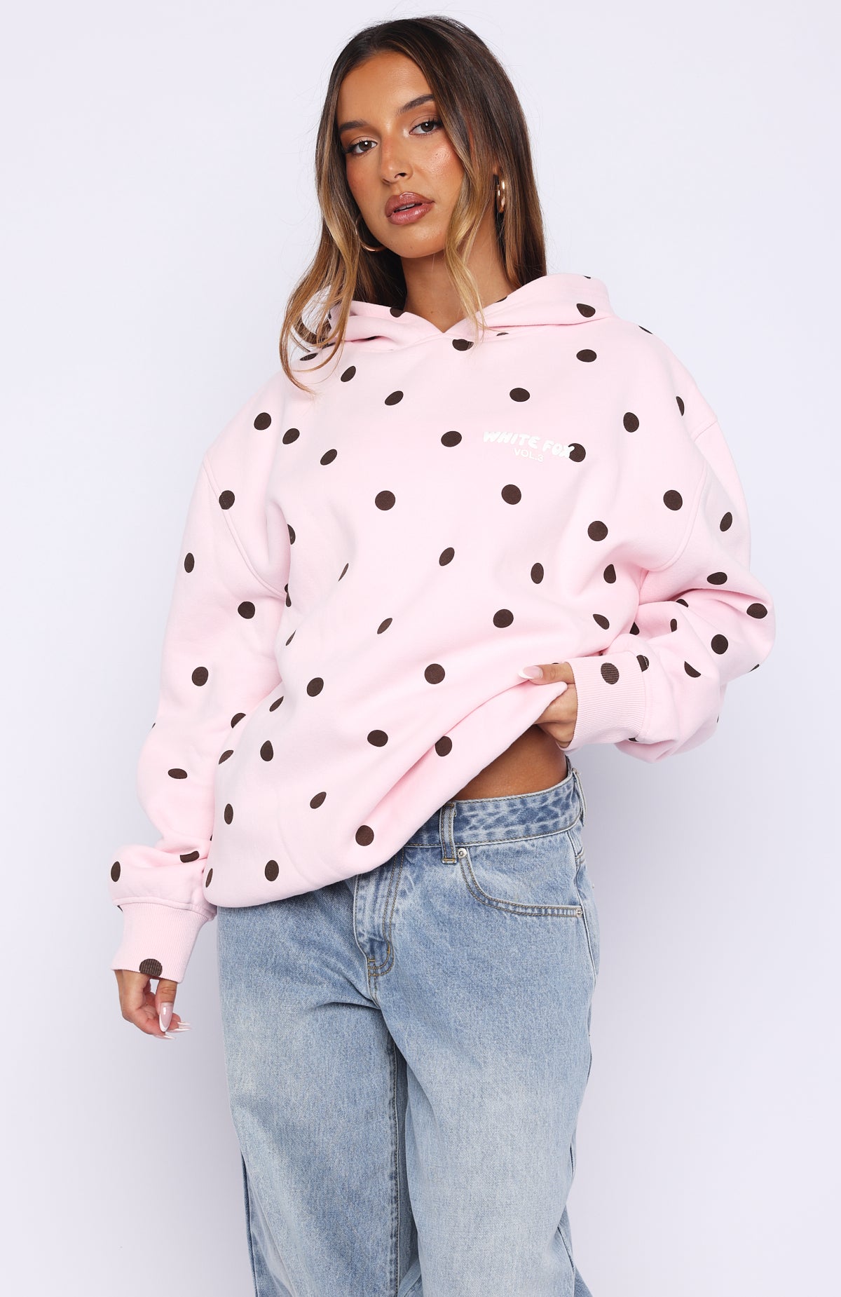 Offstage Printed Oversized Hoodie Posy Polka Dot - Image 2