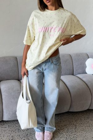 Offstage Printed Oversized Tee Lemon Ditsy