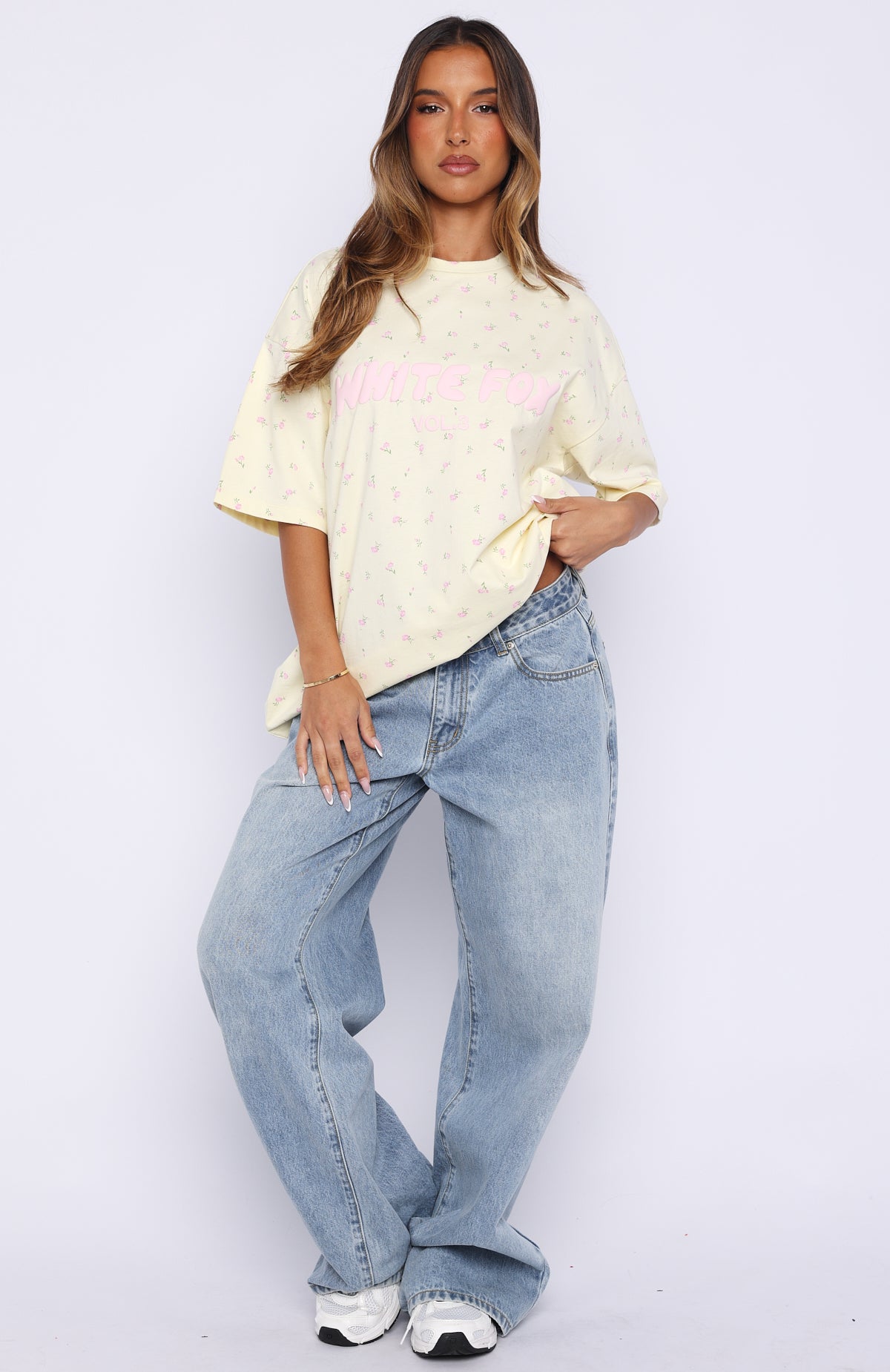 Offstage Printed Oversized Tee Lemon Ditsy - Image 5