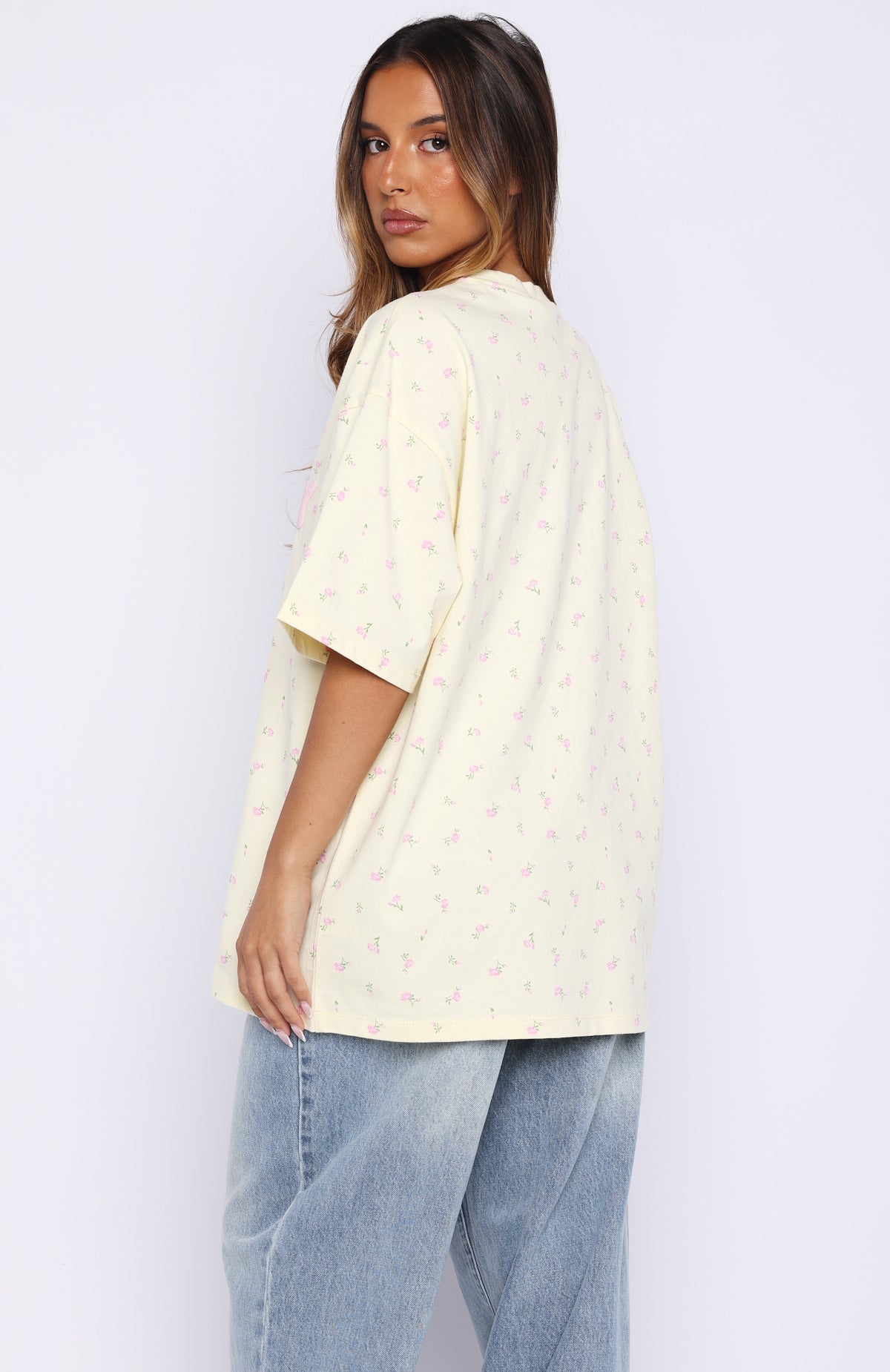 Offstage Printed Oversized Tee Lemon Ditsy - Image 4