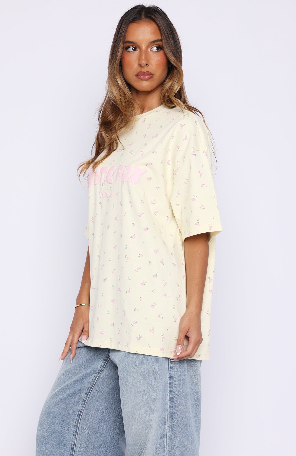 Offstage Printed Oversized Tee Lemon Ditsy - Image 3