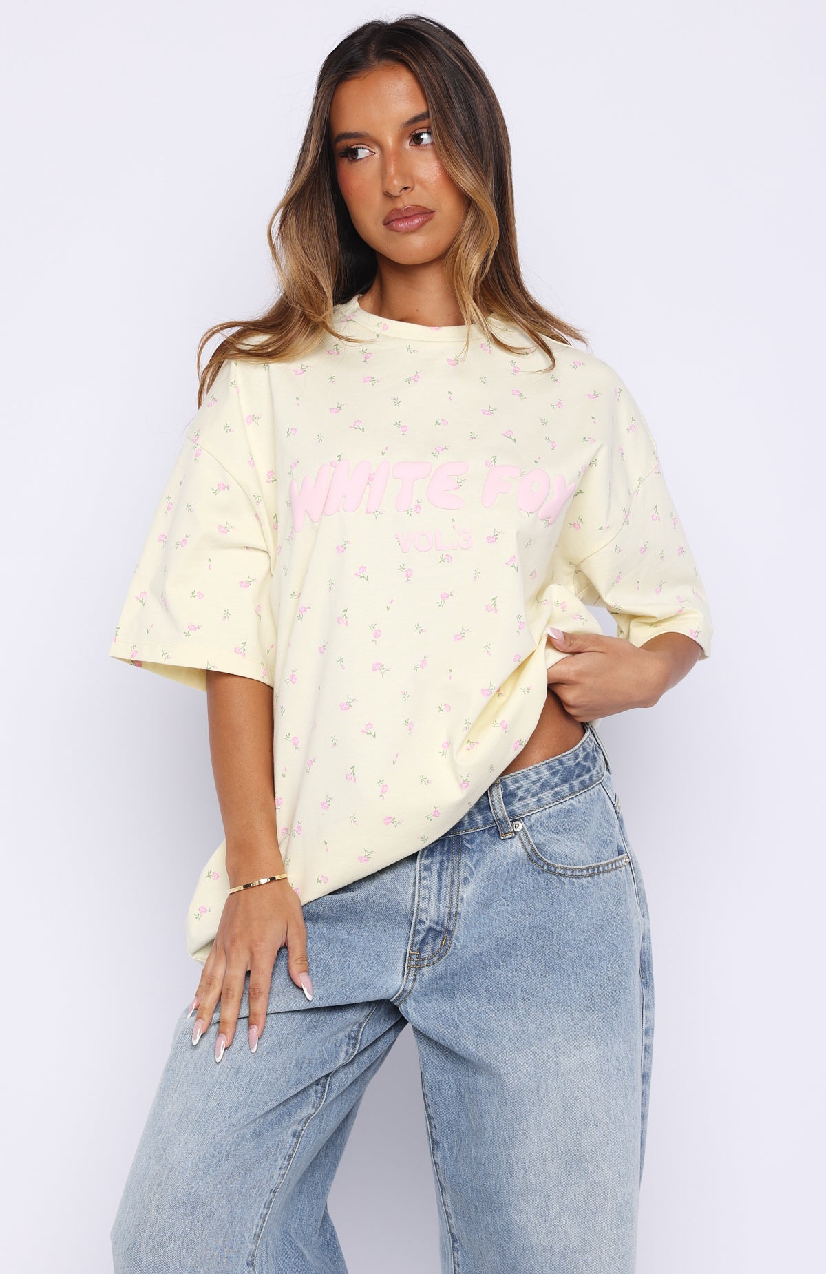 Offstage Printed Oversized Tee Lemon Ditsy - Image 2